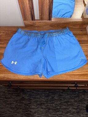 Under Armour Women’s Royal Blue Athletic Shorts with Branded Waistband